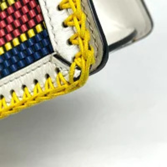 Loewe Barcelona Shoulder Bag Crossbody Leather White Yellow Multicolor main image 3